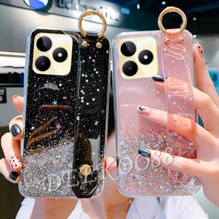 เคสโทรศัพท์มือถือ TPU แบบใส พร้อมสายคล้องมือ สําหรับ Realme C53 C55 NFC 10T 10 Pro+Pro 5G 4G Plus RealmeC53 RealmeC55