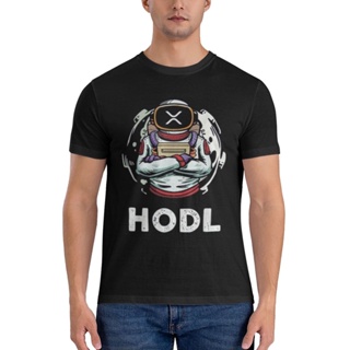 เสื้อยืด ผ้าฝ้าย พิมพ์ลายนักบินอวกาศ Xrp Hodl To The Moon Xrp สไตล์วินเทจ แฟชั่นสําหรับผู้ชาย