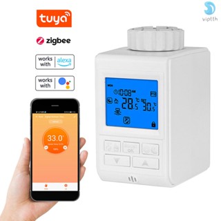 I-tuya Zigbee วาล์วหม้อน้ําควบคุมอุณหภูมิ อัจฉริยะ หน้าจอ LCD ตั้งโปรแกรมได้ ควบคุมผ่านแอพ สําหรับ TRV