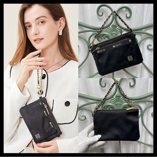 ใหม่ กระเป๋าเครื่องสําอาง กระเป๋าคลัทช์ ขนาดเล็ก สีดํา สีทอง…