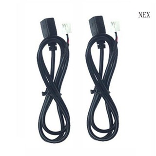 Nex อะแดปเตอร์สายเคเบิลเชื่อมต่อ AUX USB 4Pin+6Pin 3 5 มม. สําหรับรถยนต์ เรือ 2 ชิ้น