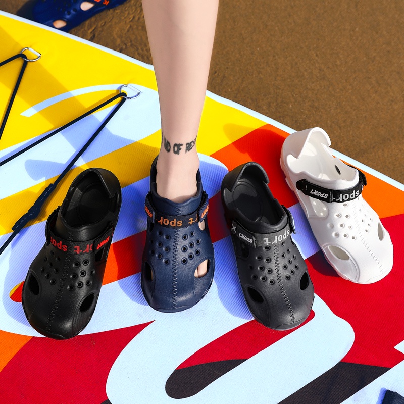 รองเท้าแตะลําลอง พื้นหนา กันลื่น ระบายอากาศได้ดี เหมาะกับเดินชายหาด แฟชั่นฤดูร้อน สําหรับผู้ชาย - รูปที่ 5