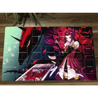 Yugioh! Playmat Akiza Izinski &amp; Black Rose Dragon CCG TCG แผ่นรองเมาส์ สําหรับเล่นเกม