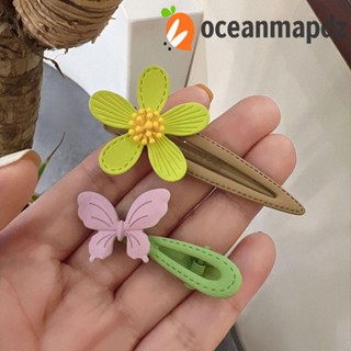 OCEANMAPDZ กิ๊บติดผม ลายดอกไม้น่ารัก เหมาะกับของขวัญ สไตล์เกาหลี สีแคนดี้ สําหรับผู้หญิง