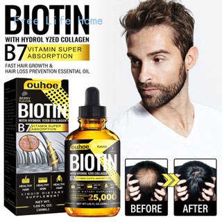 Biotin &amp; Hydrolyzed น้ํามันหอมระเหยคอลลาเจนปลูกผม สําหรับผู้หญิงและผู้ชาย