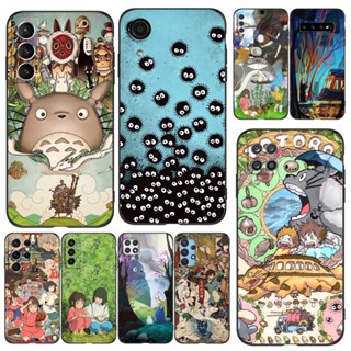 เคสโทรศัพท์มือถือ ซิลิโคนนิ่ม tpu ลายการ์ตูนญี่ปุ่น Totoro Chihiro San สีดํา สําหรับ Samsung Galaxy J6 on6 J4 Prime PLUS 2018