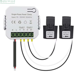 【Big Discounts】Smart and Efficient Energy Monitoring with Tuya Energy Meter 200A and 2 Clamp CT#BBHOOD