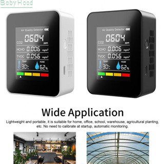 【Big Discounts】5in1 CO2 Meter Temperature Humidity Air Quality Monitor Carbon Dioxide Detector#BBHOOD