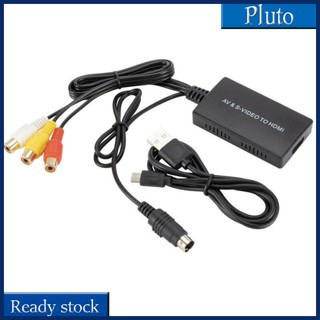 ใหม่ อะแดปเตอร์แปลง S-video เป็น Hdmi Av เป็น Hdmi Rca 720p@60hz สําหรับ Hdtv Dvd