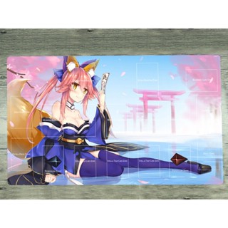 Yugioh Playmat Fate Grand Order CCG TCG แผ่นรองเมาส์เล่นเกม ลายอนิเมะทามะโมะ พร้อมกระเป๋า