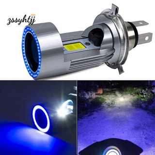 หลอดไฟหน้ารถจักรยานยนต์ H4 LED Hi/Lo Beam พร้อม Angel Eye Daytime Running Light 25W 3000LM Super Bright 6000K