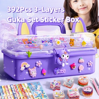 ชุดสติกเกอร์การ์ด Guka 3 ชั้น 6 แบบ แฮนด์เมด DIY ของเล่นสําหรับเด็ก