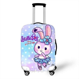 【พร้อมส่ง】ผ้าคลุมกระเป๋าเดินทาง แบบยืดหยุ่น ลาย Disney Linabell Stella Lou ขนาด 18-32 นิ้ว