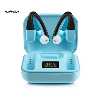 Turbobo หูฟังบลูทูธไร้สาย พร้อมไมโครโฟน ลดเสียงรบกวน ตามหลักสรีรศาสตร์ ใส่สบาย สําหรับออกกําลังกาย