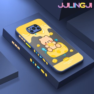 เคสซิลิโคนนิ่ม แบบใส ขอบสี่เหลี่ยม กันกระแทก ลายการ์ตูนหมีชีส สําหรับ Xiaomi POCO X3 X3 NFC X3 Pro X3 GT