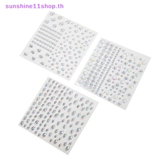 Sunshop สติกเกอร์คริสตัล พลอยเทียม กลิตเตอร์ สําหรับแต่งหน้า 1 แผ่น