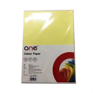 ONE กระดาษสีเหลือง 80G A4 50 แผ่น