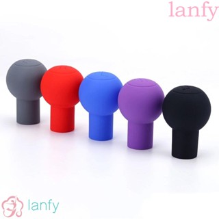 LANFY ปลอกหุ้มลูกบิดเกียร์รถยนต์ ซิลิโคน 5 เกียร์ กันลื่น