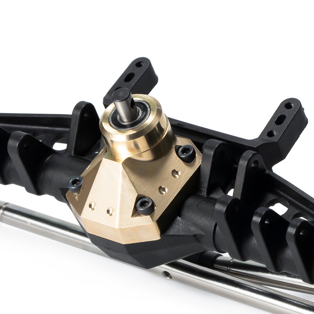 แผ่นครอบพวงมาลัย ทองเหลือง สําหรับอัพเกรดรถไต่หินบังคับ 1/10 Axial Capra SCX10 III