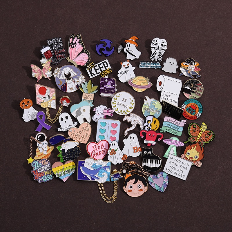 เข็มกลัด รูปการ์ตูนสัตว์น่ารัก สุ่มสี 10-50 ชิ้น ต่อชุด - รูปที่ 2