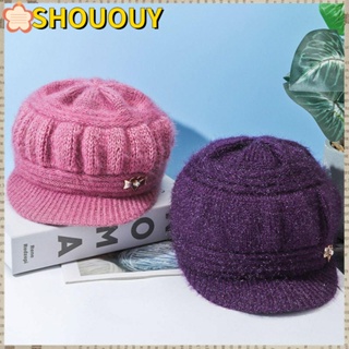 SHOUOUY หมวกบีนนี่ลําลอง ผ้าถัก มี 5 สี สําหรับผู้หญิง และผู้ชาย