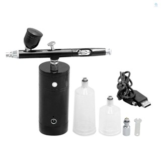 Rechargeable USB Airbrush Kit Portable Airbrush Compressor Spray Pump Handheld Airbrush  for FX Makeup Tattoo Painting Moisturizing[A]