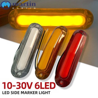 MARTIN ไฟสัญญาณเตือน LED 6 ดวง กันน้ํา ทนทาน แบบเปลี่ยน สําหรับรถยนต์ 2 ชิ้น