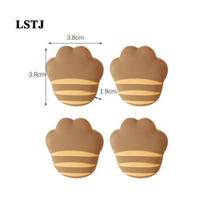 [Lstjj] อุปกรณ์ป้องกันมุม พิมพ์ลายอุ้งเท้า สําหรับเด็ก 4 ชิ้น