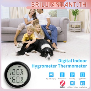 Tuya Zigbee Smart Temperature And Humidity Sensor ใช้พลังงานแบตเตอรี่ Zigbee Smart Home Security