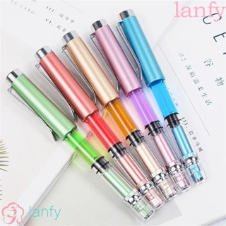 LANFY ปากกาหมึกซึม แบบใส ขนาดใหญ่ 0.38 มม. จุของได้เยอะ สําหรับนักเรียน วาดภาพระบายสี