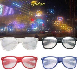 LYNDON Women Sunglasses Unique Street Wear Special Effects Retro Spectacles Fashion Plastic Square Frame Heart Effect Glasses