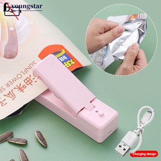 Youngstar เครื่องซีลถุงพลาสติก แบบชาร์จ USB 2 In 1 ขนาดเล็ก แบบพกพา F6U7