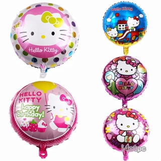 I4otpc ลูกโป่งฟอยล์ ฮีเลียม ลายการ์ตูน Hello Kitty ขนาด 18 นิ้ว สําหรับตกแต่งปาร์ตี้วันเกิดเด็ก