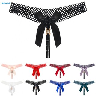 【HODRD】Womens Sexy Open Crotch Pearl Thong Lingerie T Back Crotchless G String Panties【Fashion】