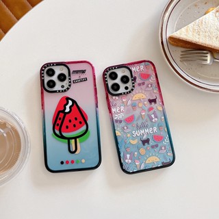 Casetify เคสโทรศัพท์มือถืออะคริลิค ป้องกัน ลายแตงโม แฟชั่นฤดูร้อน สําหรับ iPhone 14 12 13 Pro Max