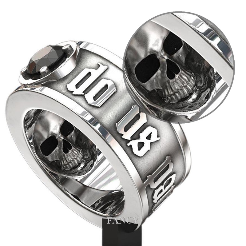 Fancy 'Till Death Do Us Part' แหวนหมั้น เครื่องประดับ สไตล์ฮิปฮอป พังก์ โกธิค สําหรับผู้ชาย