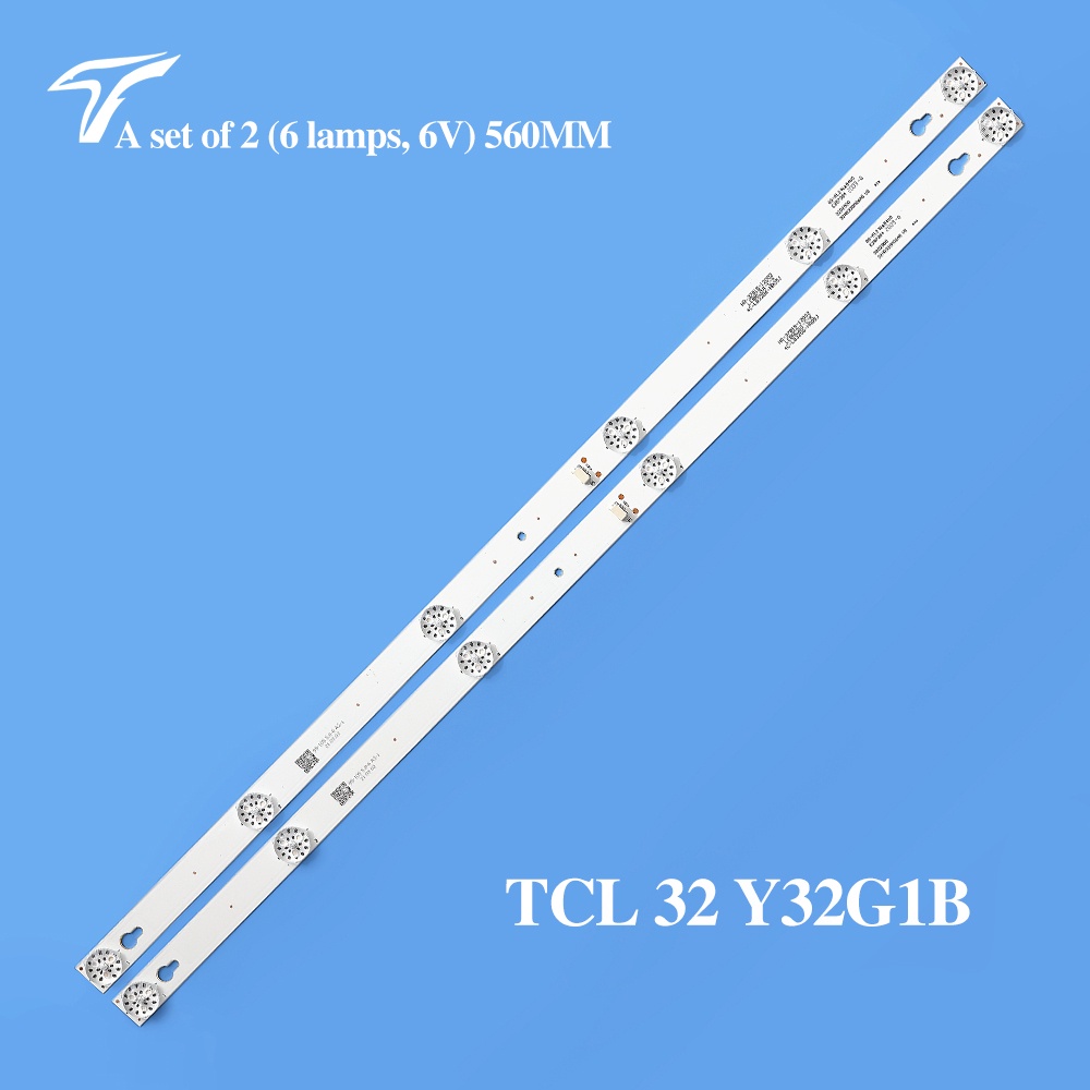 แถบไฟแบ็คไลท์ LED TCL 32 นิ้ว L32P1A 32D2900 32HR330M06A8 32HR330M06A5 V1 4C-LB3206-HR08J HR01J 2 6V 6 หลอด 2 ชิ้น ต่อชุด