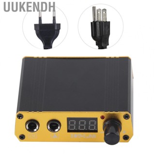 Uukendh Professional Mini Tattoo Machine Power Supply LCD Display Black 100‑230V