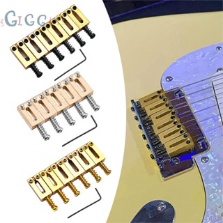 ⭐READY STOCK ⭐Saddle Bridge 10.5MM Brass Saddles Electric Guitar Bridge No Rough Edges