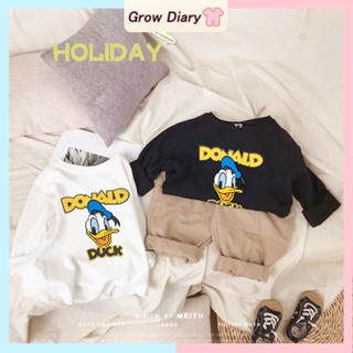 เสื้อยืด พิมพ์ลายการ์ตูน Disney Donald Duck น่ารัก สําหรับเด็ก 1-9 ปี