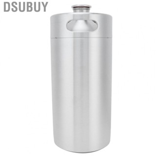 Dsubuy 3.6L Beer Keg Mini Stainless Steel Barrel With Lid For Home