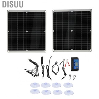 Disuu 2x 20V 25W Flexible Solar Panel Module W/20A Controller Cable