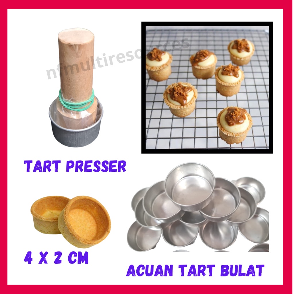 (6 ชิ้น) ทาร์ต Acuan bulat Round Tat Mould tart Egg tart Acuan tart Mini Round Mould Presser art bulat Penekan