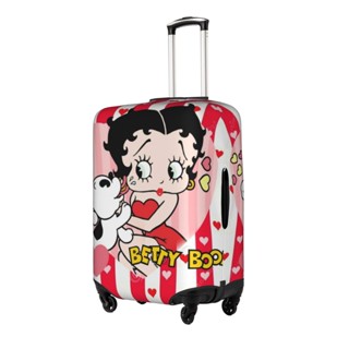 Betty Boop ผ้าคลุมกระเป๋าเดินทาง ลายการ์ตูนตลก ซักทําความสะอาดได้ สําหรับกระเป๋าเดินทาง ขนาด 18-32 นิ้ว