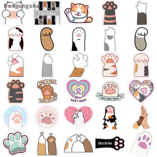 [FREG] 61Pcs Cute Animal Pets Paw Stickers Aesthetic Waterproof Graffiti Water Bottle Skateboard Guitar Dog Cat Paw Sticker Packs FDH