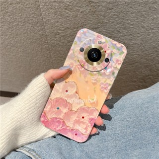 เคสโทรศัพท์มือถือ TPU แบบนิ่ม ลายดอกซากุระ ประดับเพชรเทียม สําหรับ Realme 11 Pro 11 Pro+ Plus 5G 4G C53 NFC 2023