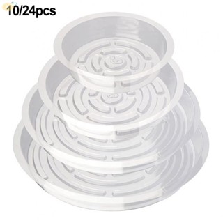 【VARSTR】10/24pcs Plant Saucer Clear Plastic Drip Trays Plate Garden Plant Pot 6-12 Inch