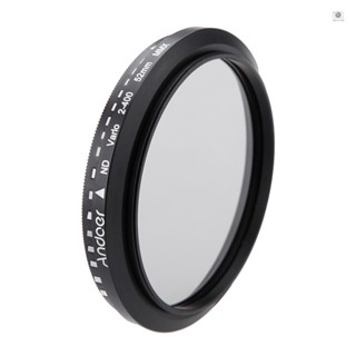 Andoer 52mm ND Fader Neutral Density Adjustable ND2 to ND400 Variable Filter for   DSLR Camera