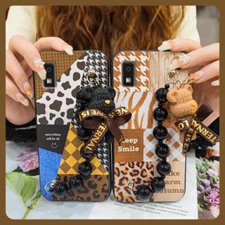 Skin-friendly feel Anti-fall Phone Case For Sharp Aquos wish3/737 Black pearl pendant phone case soft shell