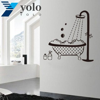 Yolo สติกเกอร์ติดผนัง กันน้ํา มีกาวในตัว ลายป้าย 3D สําหรับตกแต่งบ้าน DIY